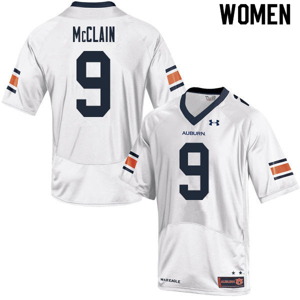 Women #9 Zakoby McClain Auburn Tigers College Football Jerseys Sale-White - Click Image to Close
